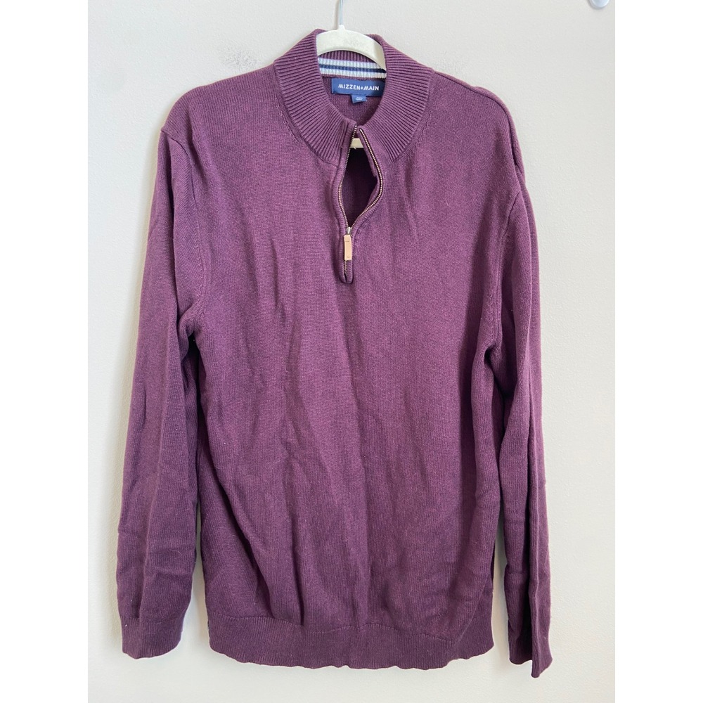 MIZZEN+MAIN Mens Cassady Quarter Zip Pullover Sweater Long Sleeve Size XXL